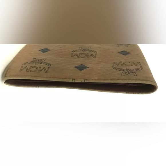 Authentic MCM Logo Visetos Leather Bifold Wallet - Picture 4 of 12